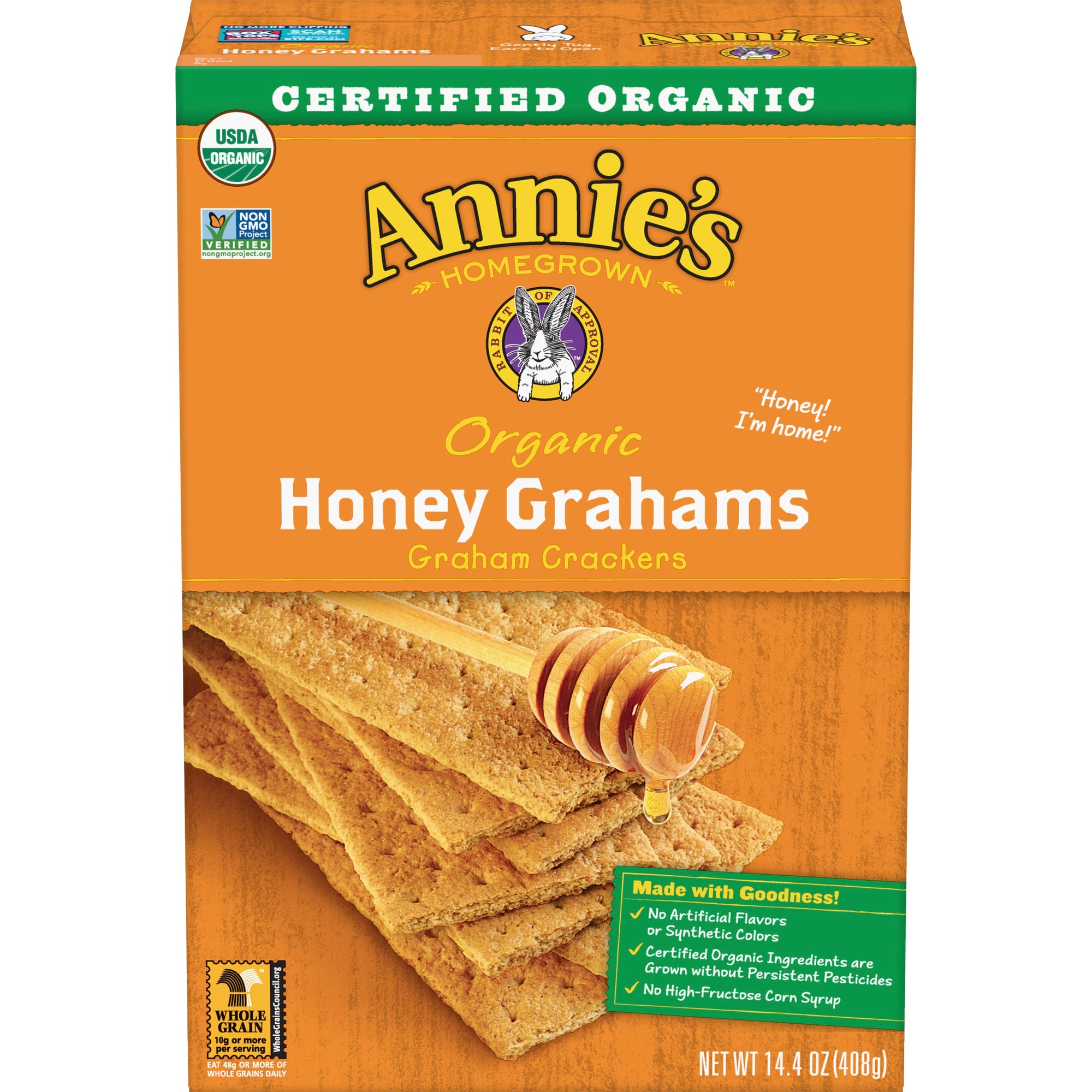 Annie's(TM) Organic Graham Crackers Box HoneyGrahams (12 ct) 14.4 oz