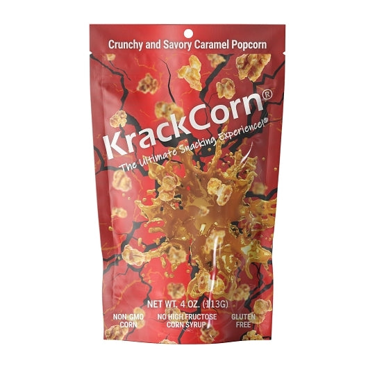 KRACKCORN CARAMEL FLAVORED POPCORN, 6 - 4 OZ