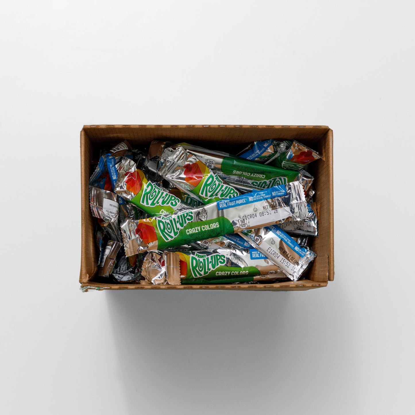 Fruit Roll-Ups Gluten Free Fruit Snacks Single Serve Pouch Crazy Colors 96/0.5 OZ