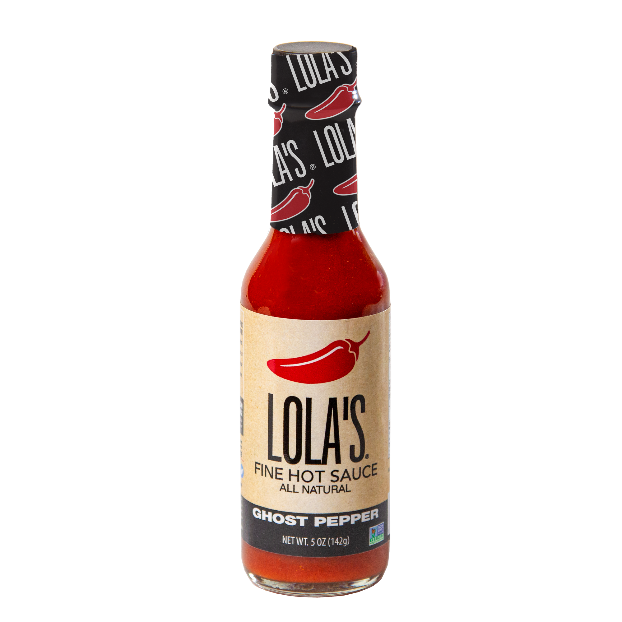 LOLA'S FINE HOT SAUCE GHOST PEPPER HOT SAUCE BOTTLE, 12 - 5 FO