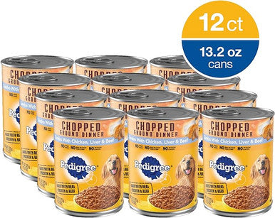 PEDIGREE CHICKEN AND BEEF DINNER, 12 - 13.2  OZ