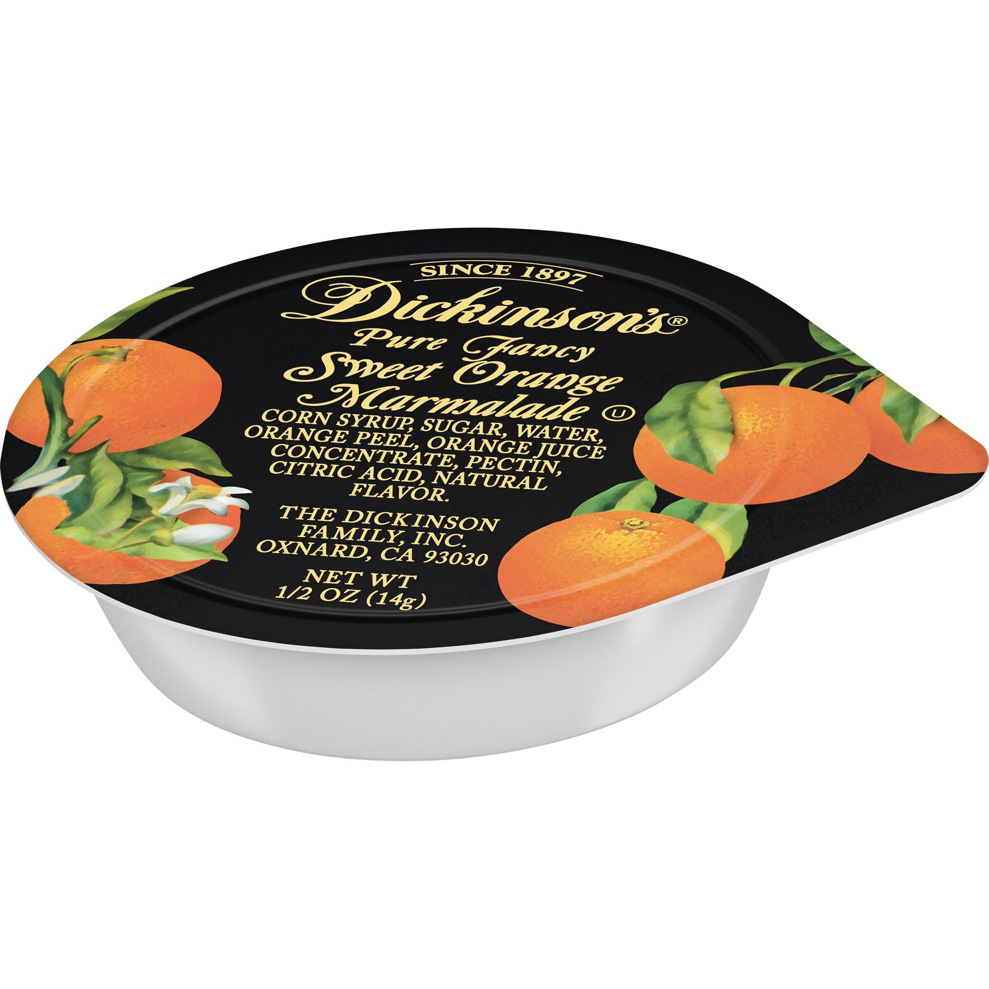 Dickinson's 1/2 Ounce Orange Marmalade Plastic Portion Control