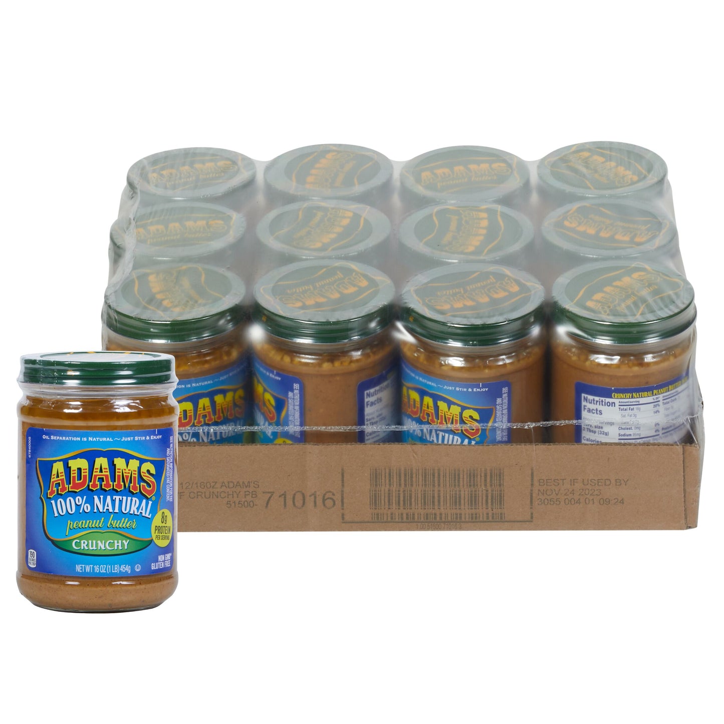 ADAMS 16 OUNCE CRUNCHY PEANUT BUTTER