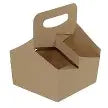 BOXIT 7.25 INCH X 7 INCH X 7.25 INCH 4 CUP 32OUNCE KRAFT CARRIER BOX, 1 - 100 - 1 EA