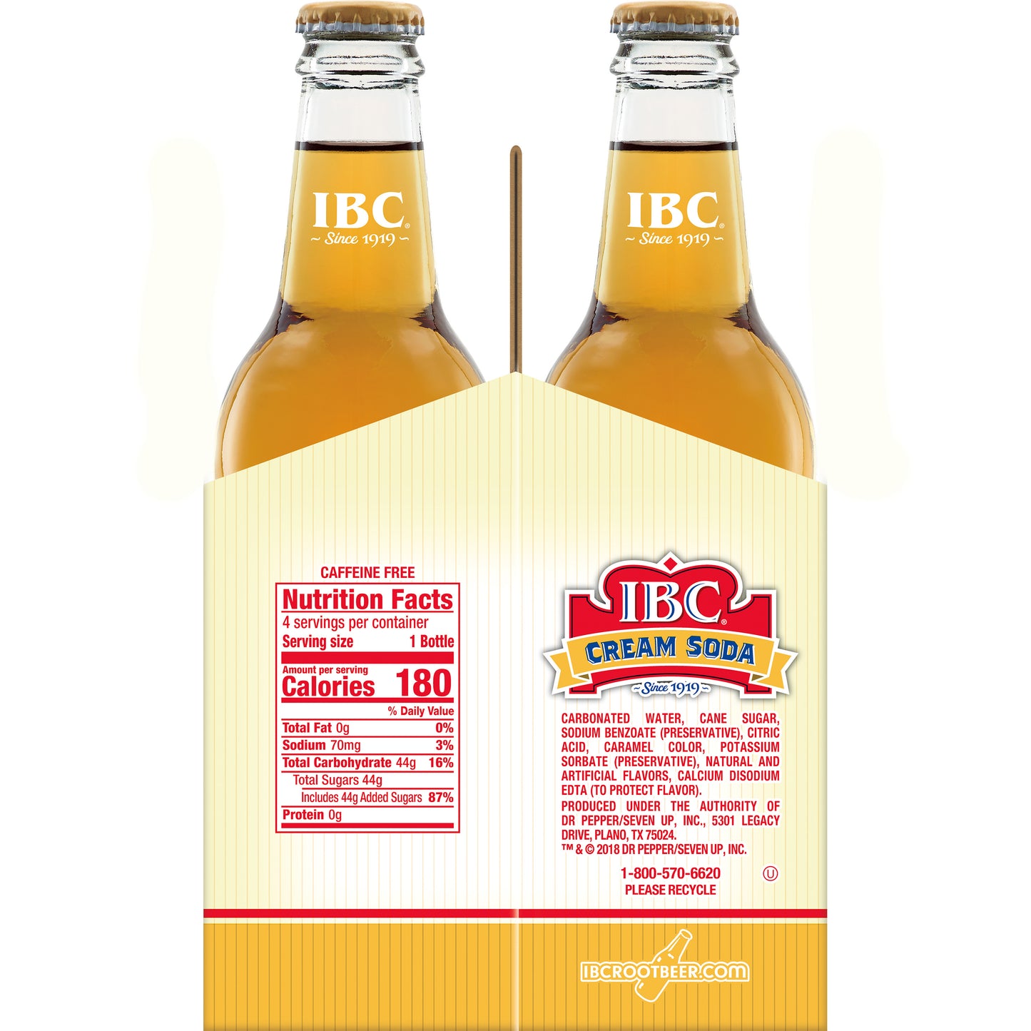 12OZ IBC CREAM SODA SUGR GLS 4PKX6