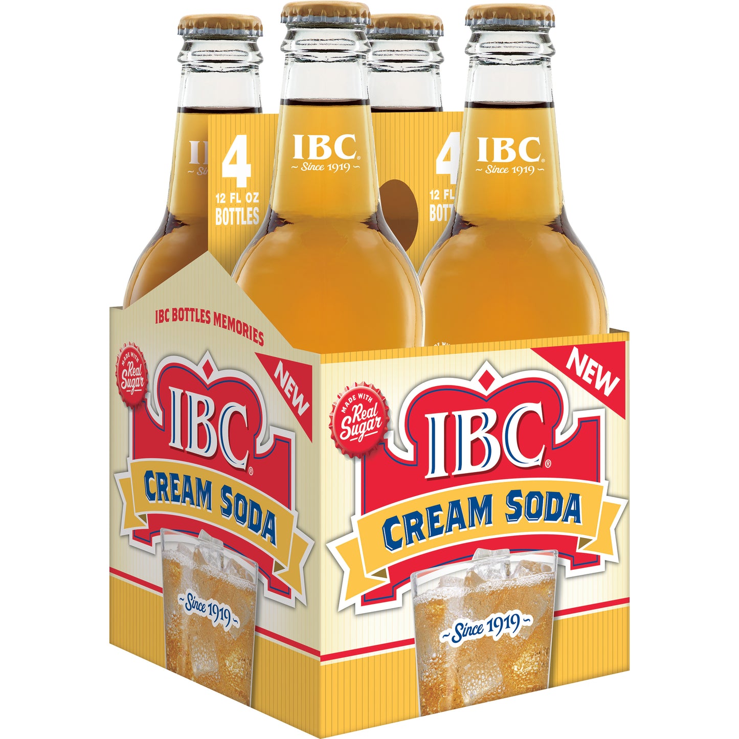 12OZ IBC CREAM SODA SUGR GLS 4PKX6