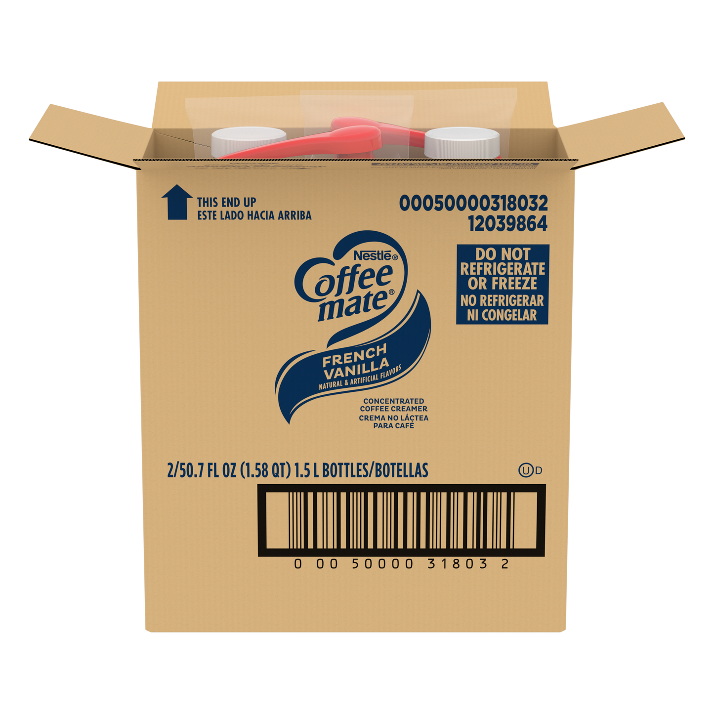 NESTLE COFFEE-MATE Coffee Creamer French Vanilla Liquid Concentrate Pump Bottle - 50.7 fl.Oz.