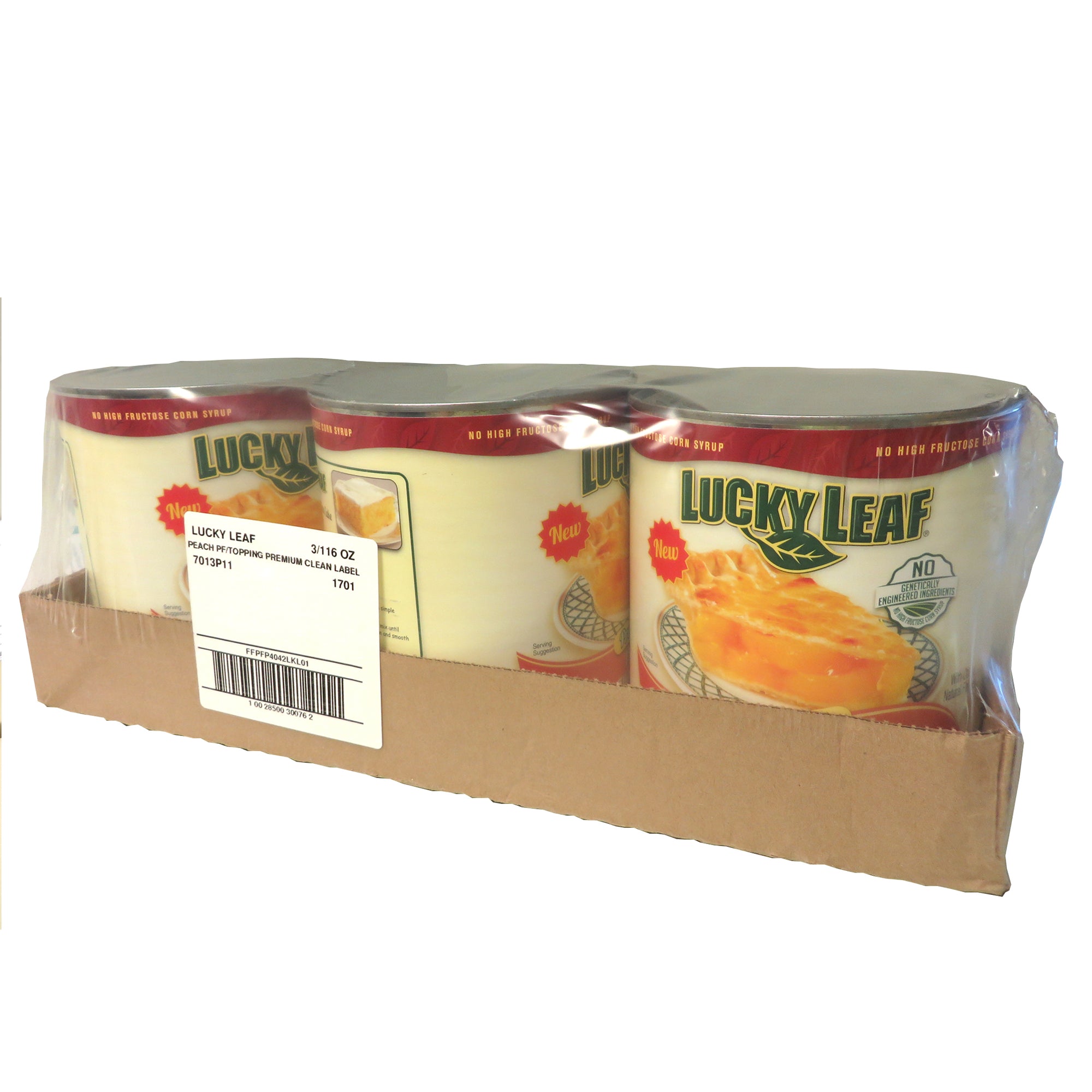 LUCKY LEAF PREMIUM 'CLEAN LABEL' PEACH FRUIT FILLING or TOPPING - 3/116oz