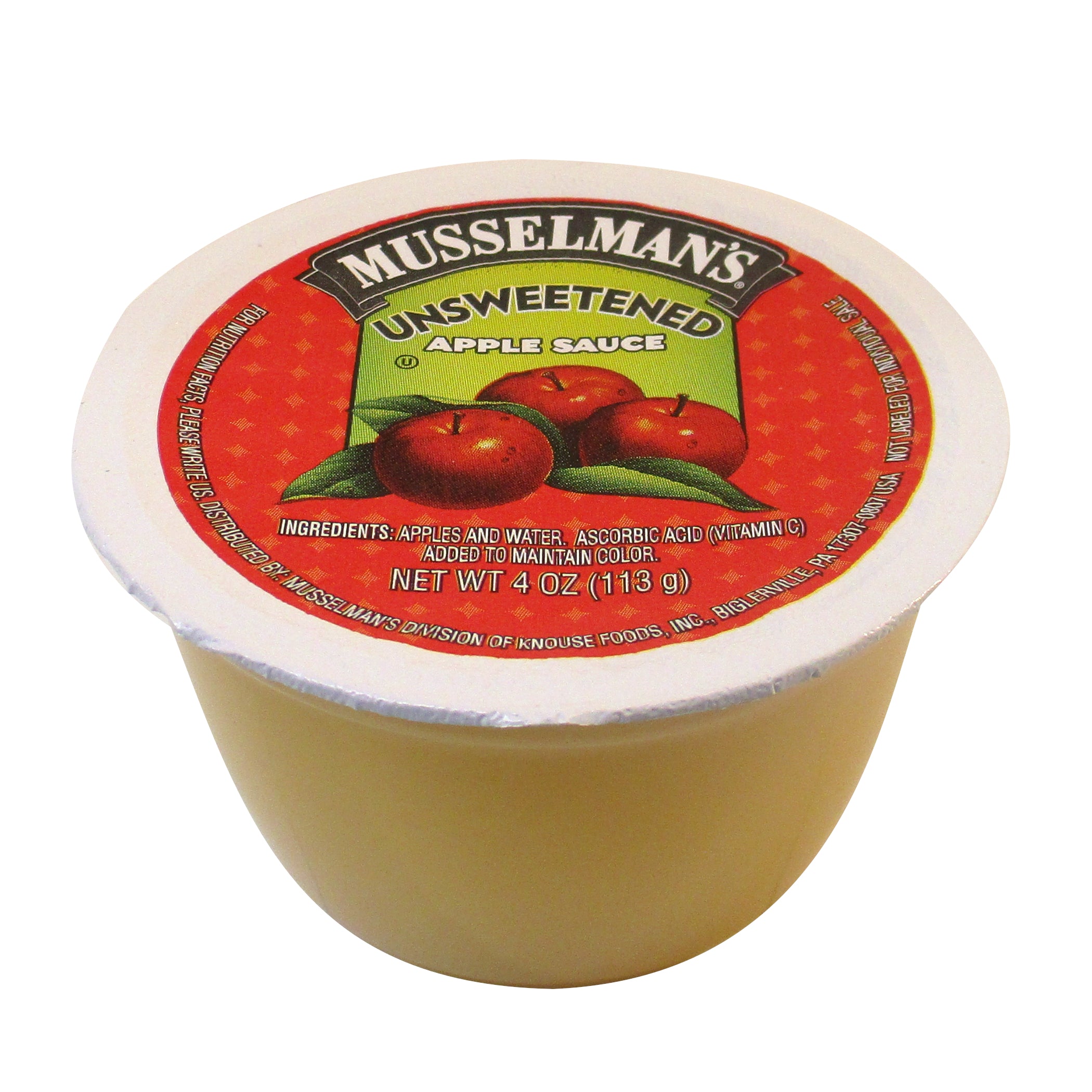 Musselman's Unsweetened Apple Sauce Big Cups, 4 pack, 6 oz. - Musselman's
