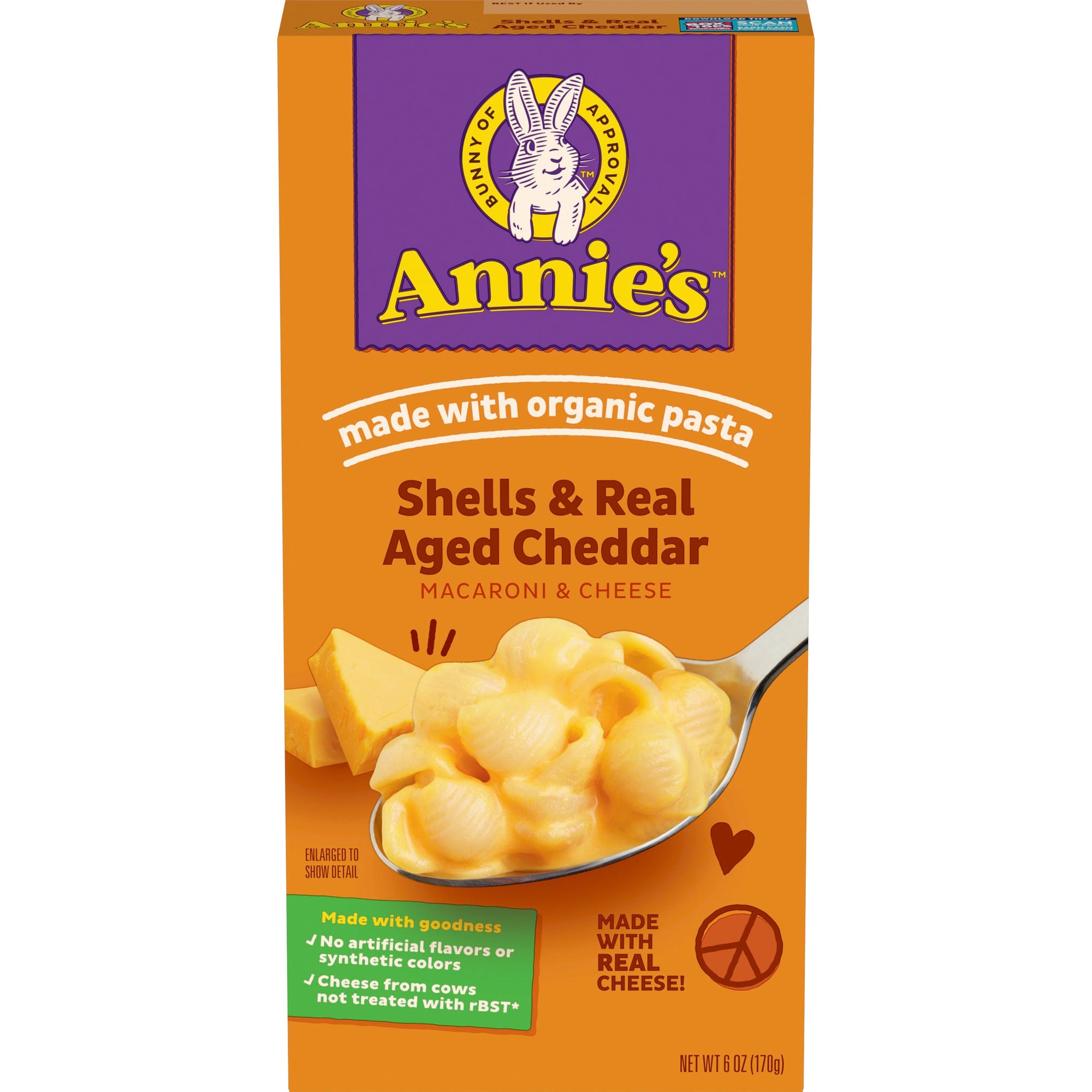 Annie's(TM) Macaroni & Cheese Box Shells & Real Aged Cheddar 6 oz