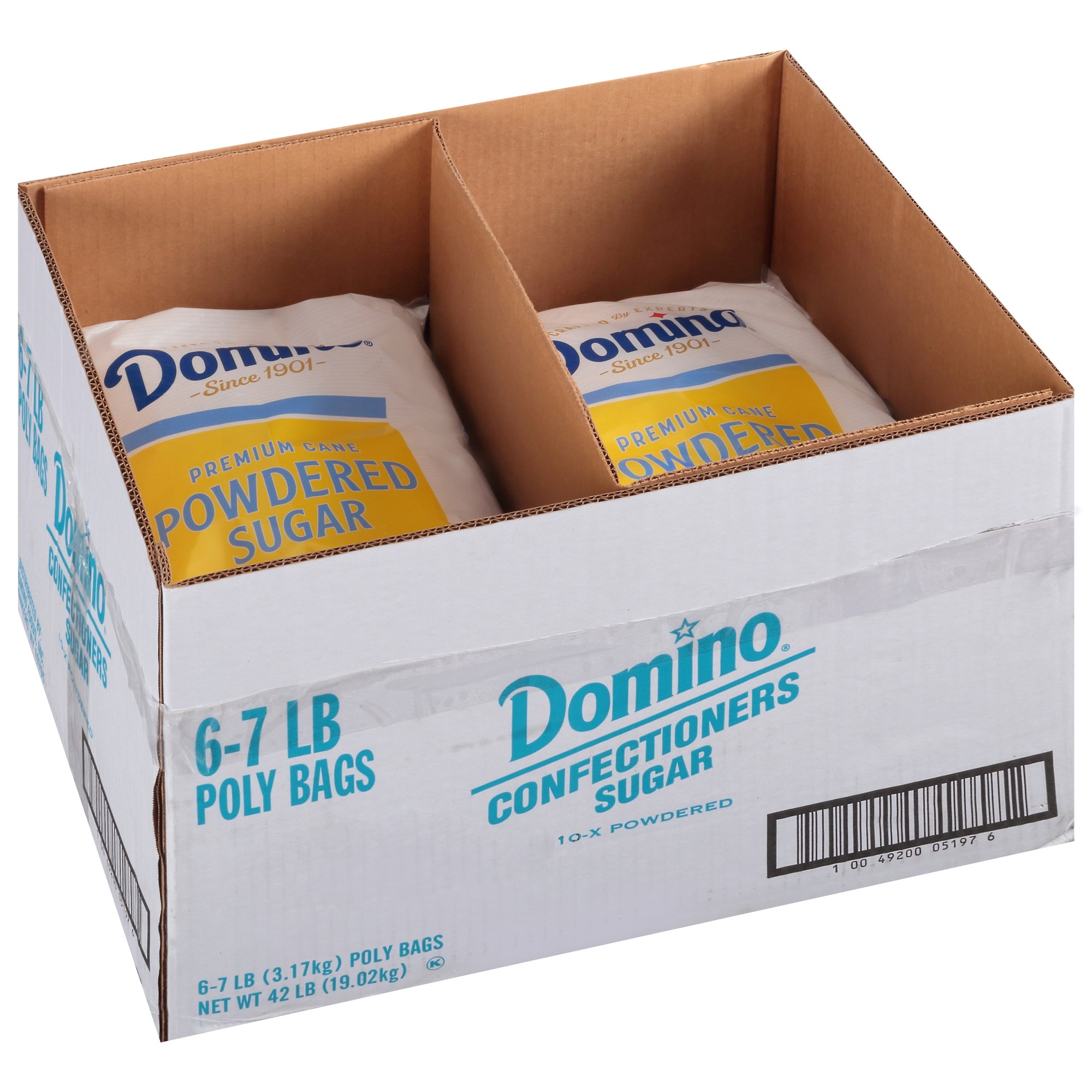 DOMINO FOODS POWDERED SUGAR POLYBAGGED, 6 - 7LB
