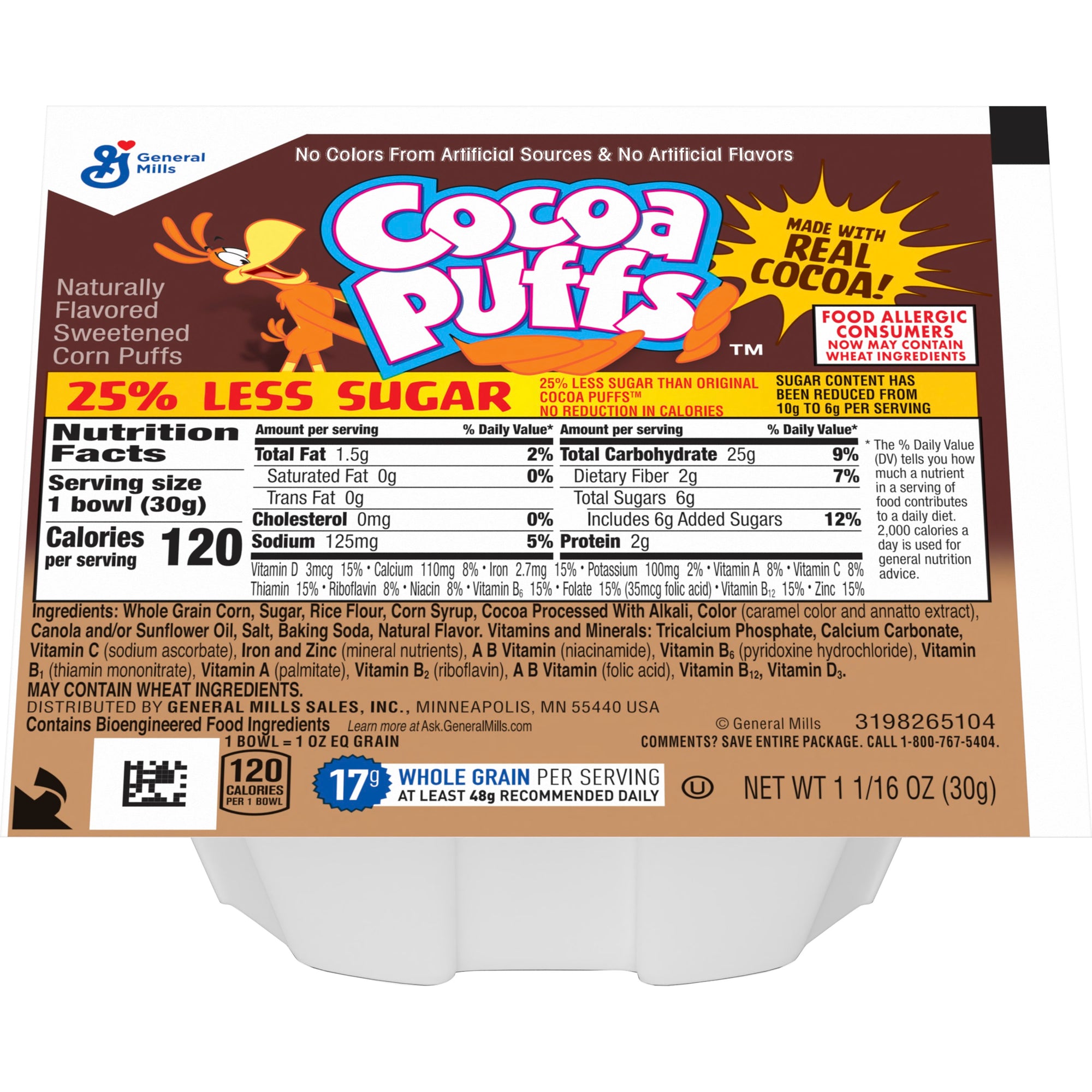 Cocoa Puffs(TM) Cereal Special Edition SingleServe Bowlpak 1.06 oz