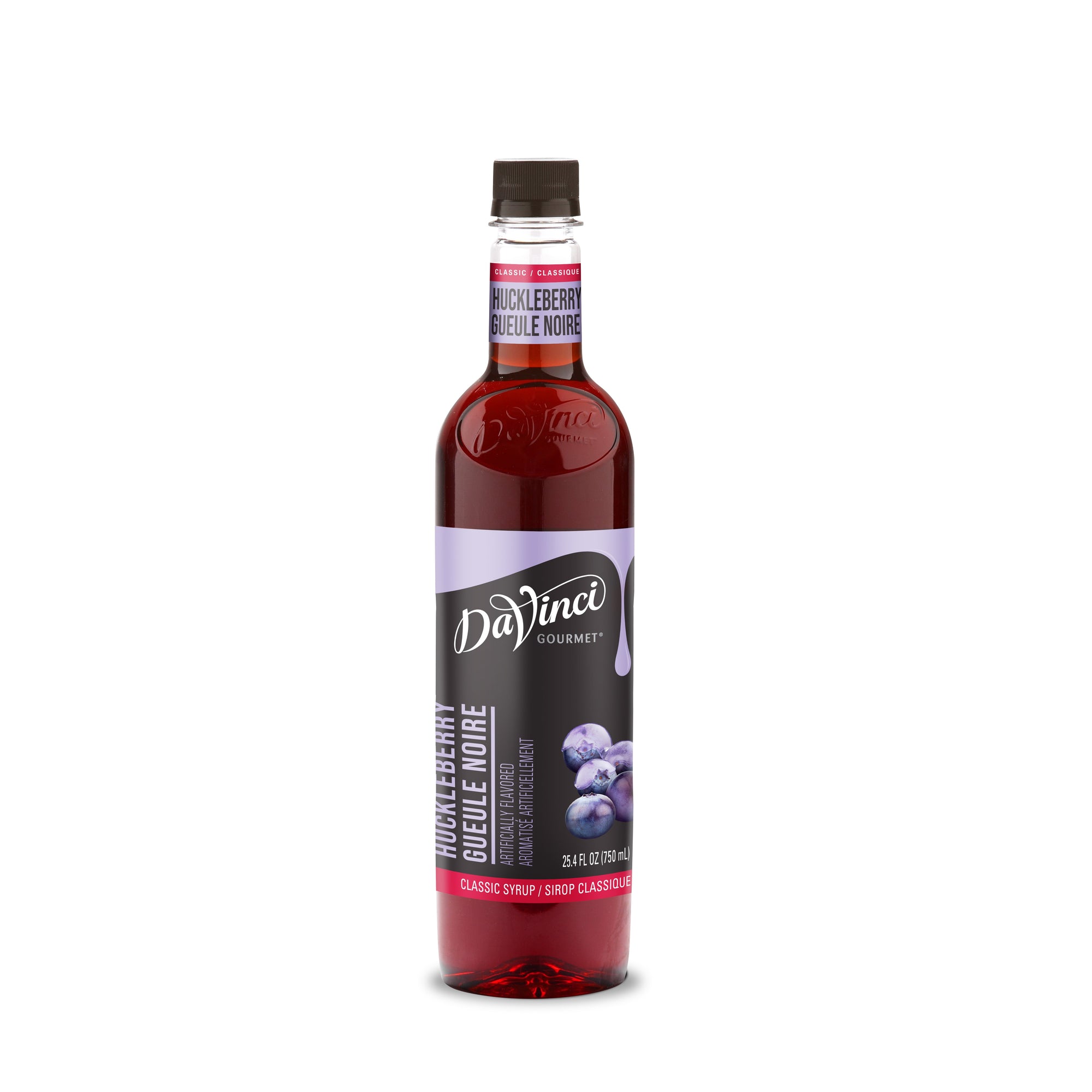 DAVINCI GOURMET GOURMET HUCKLEBERRY SYRUP, 4 - 750 ML