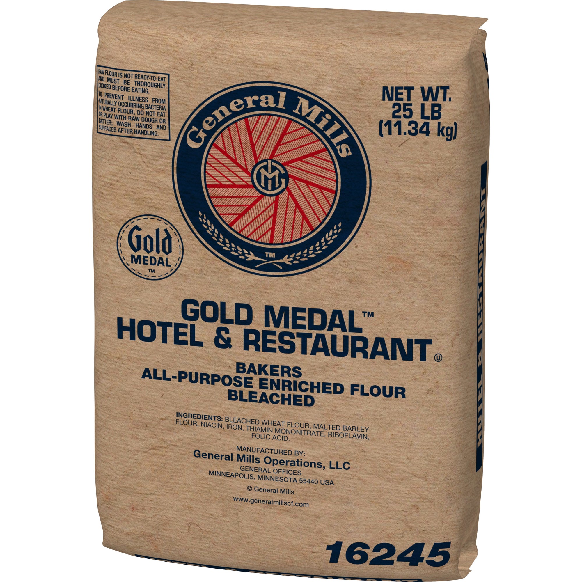 Gold Medal(TM) Hotel & Restaurant Bakers All-Purpose Flour Bleached Enriched Malted 25 lb