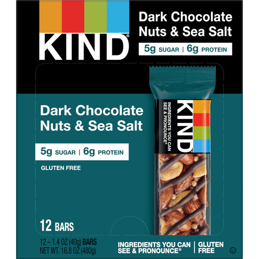 KIND SNACKS DARK CHOCOLATE NUTS & S