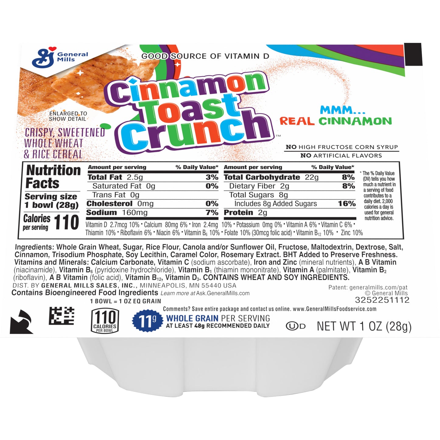 Cinnamon Toast Crunch(TM) Cereal Single ServeBowlpak 1 oz