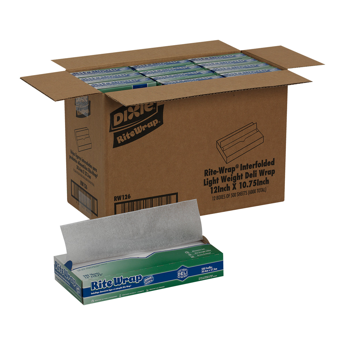 Rite-Wrap Light-Weight Interfolded Dry Wax Deli Paper by GP Pro