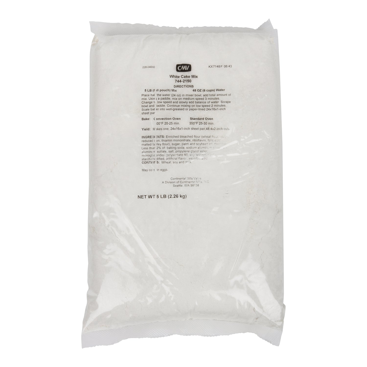 CONTINENTAL MILLS VALUE WHITE CAKE MIX