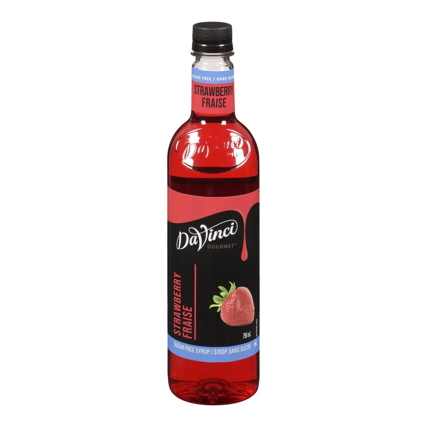 DAVINCI GOURMET SYRUP SUGAR FREE STRAWBERRY, 4 - 750 ML