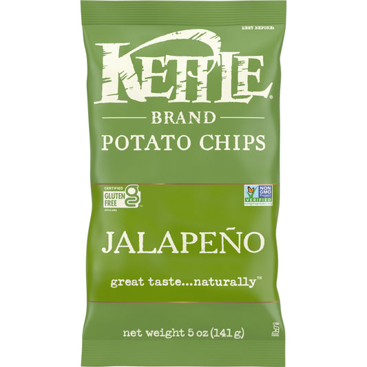 Kettle Brand Potato Chips, Jalapeno Kettle Chips, 5 Oz