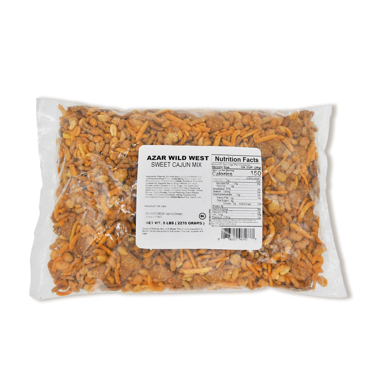 SNACK MIX, TRAIL CAJUN WILD WEST SWEET