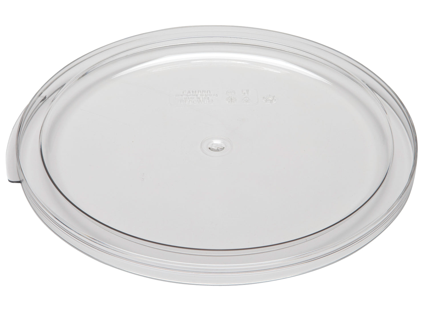CAMBRO CAMWEAR FITS 12,18, AND 22 QUART CLEARPOLYCARBONATE COVER LID, 1 - 1 EA