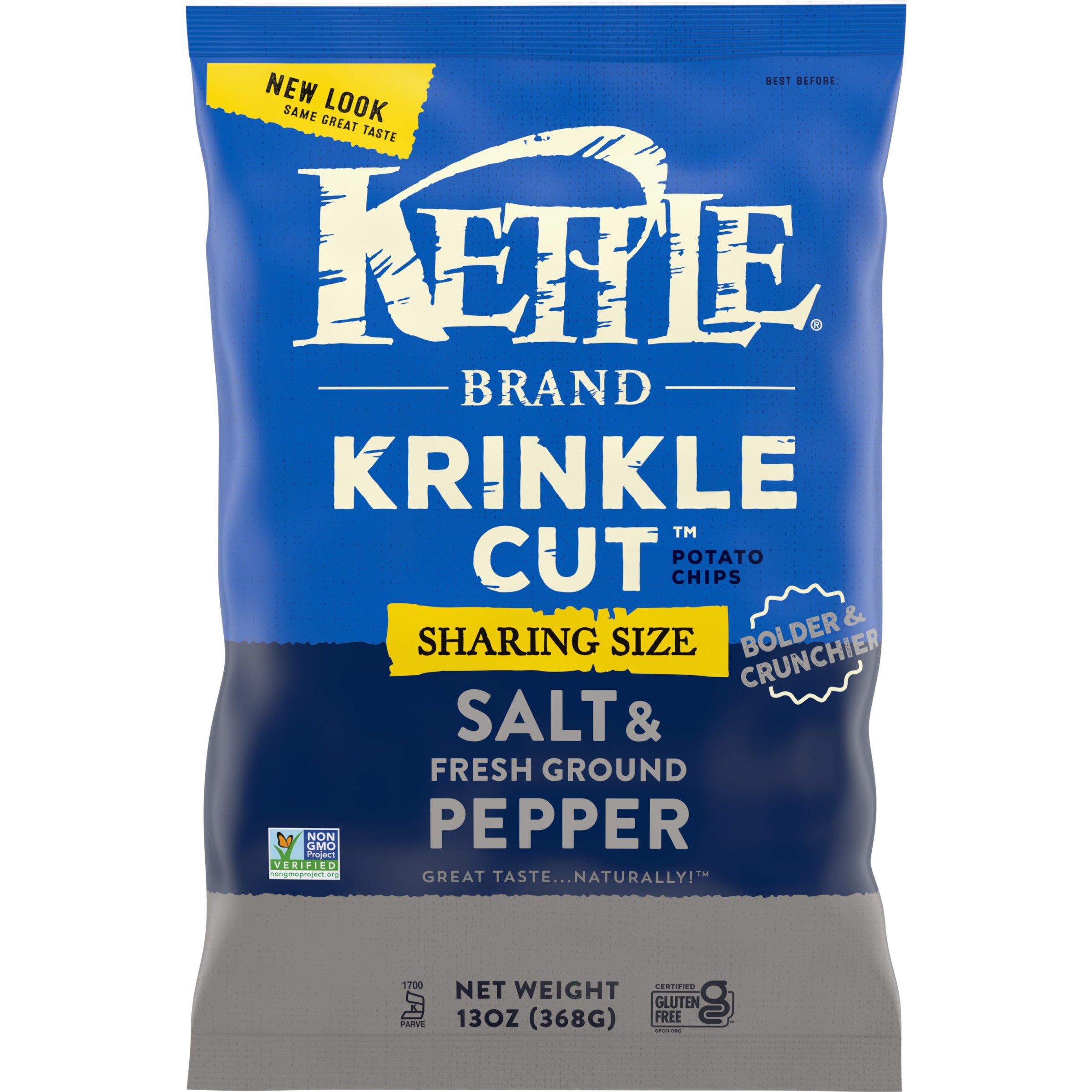 Kettle Brand Salt & Fresh Ground Pepper Krinkle Cut Potato Chips