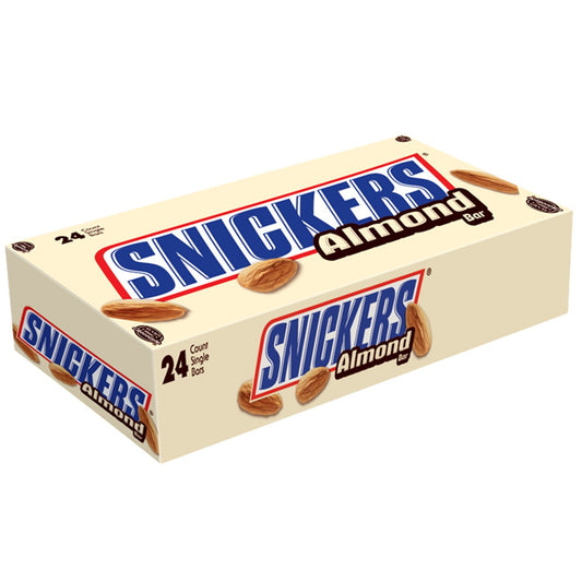 SNICKERS ALMOND SINGLES 1.76 OUNCE 24 COUNT 12/CASE