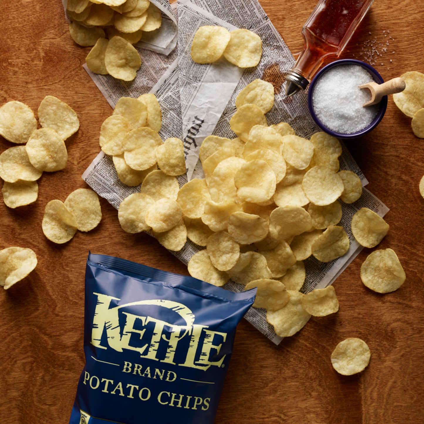 Kettle Brand Potato Chips, Sea Salt & VinegarKettle Chips, Snack Bag, 1.5 Oz